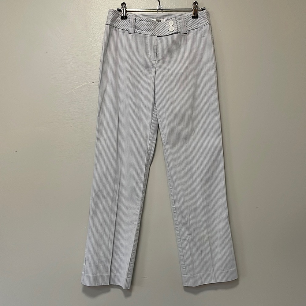 LOFT grey blue and white pants. Size 4 petite